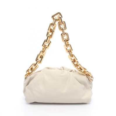 ボッテガヴェネタ BOTTEGA VENETA ザ チェーン ポーチ ショルダーバッグ バッグ レザー レディース ホワイト系 620230 VCP40 【中古】