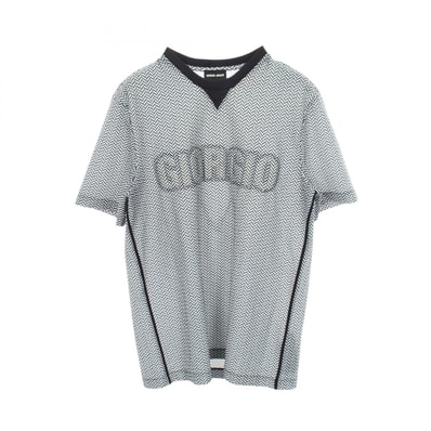 ジョルジオアルマーニ GIORGIO ARMANI ロゴ ジオメトリック カットソー 衣料品 トップス ポリエステル / ポリウレタン メンズ ブラック系 / ホワイト系 6ZSM70 【中古】