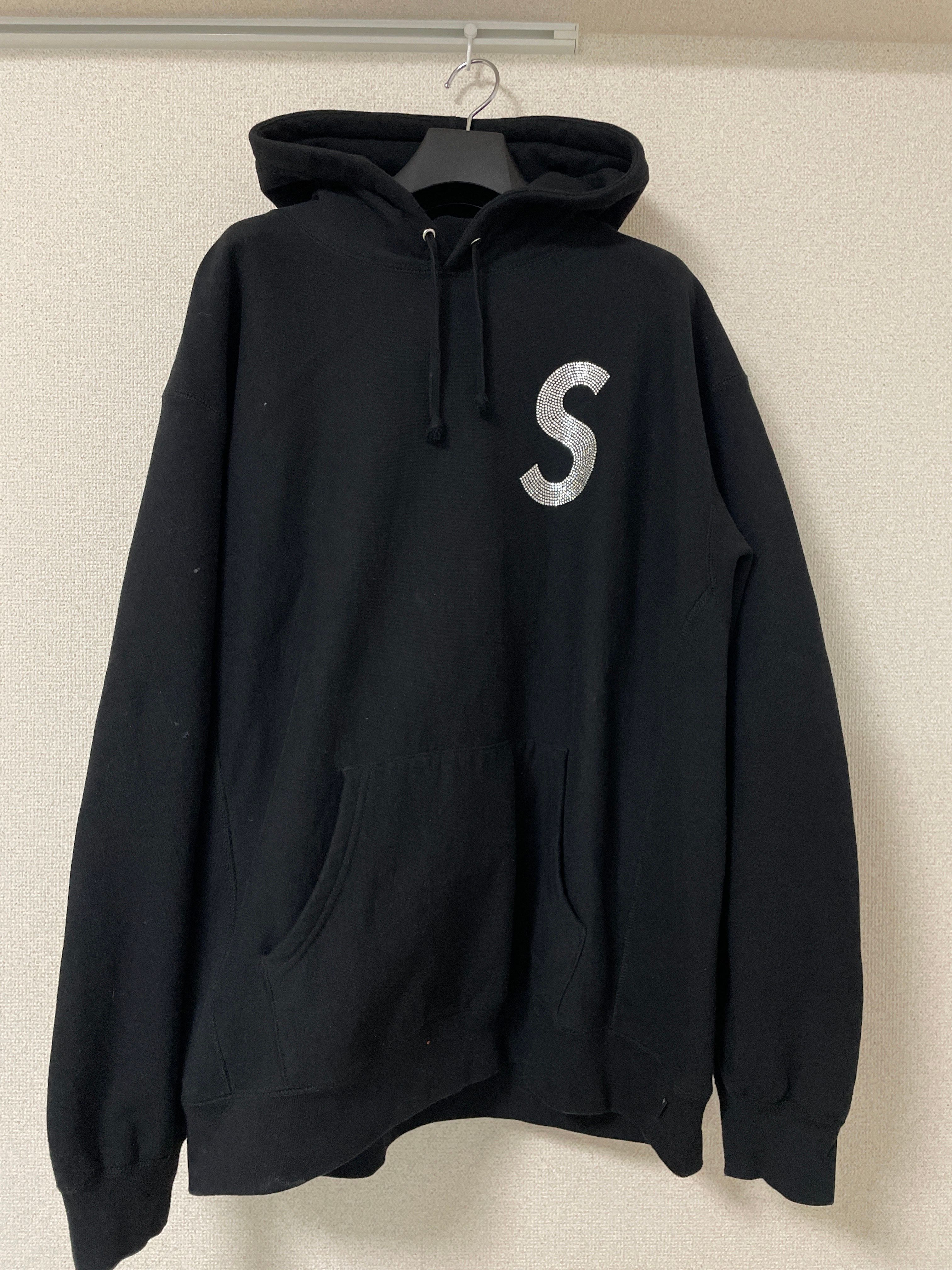 Supreme Swarovski® S Logo Hooded Sweatshirt "Black"