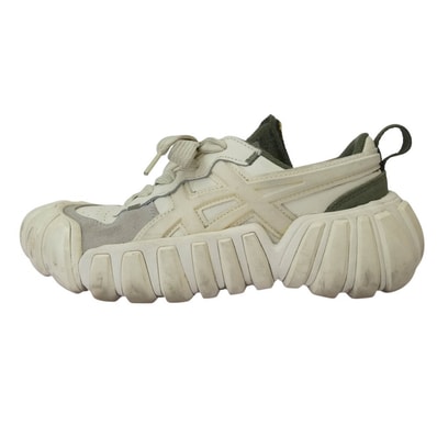 ONITSUKA TIGER オニツカタイガー スニーカー F460622 DENTIGRE LS スニーカー ホワイト系 カーキ系 24.5cm【中古】