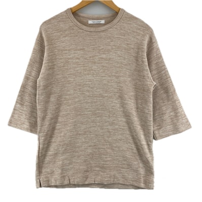 美品 JOURNAL STANDARD ジャーナルスタンダード 無地 秋冬 AW カットソー コットン ベージュ レディース M 七部丈【古着】【中古】