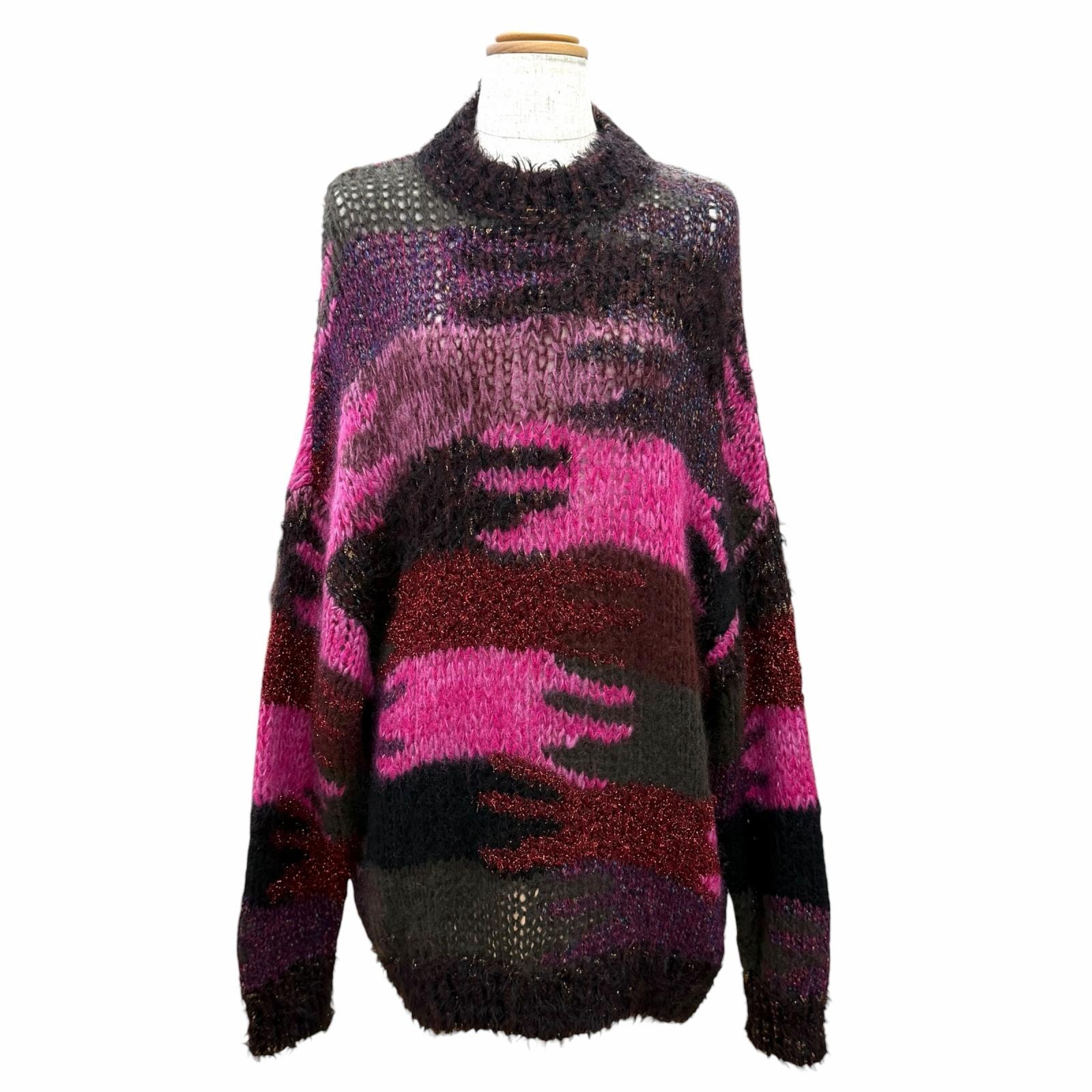 極美品 サンローランパリ ラメ グラデーション ラメ ニット XS 529719