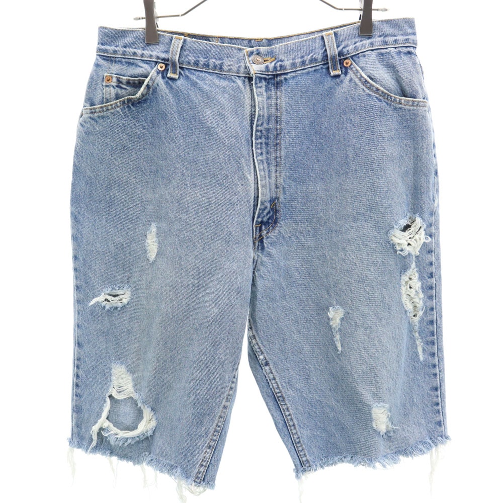 Levi's リーバイス カットオフ デニムショートパンツ ブルー クラッシュ