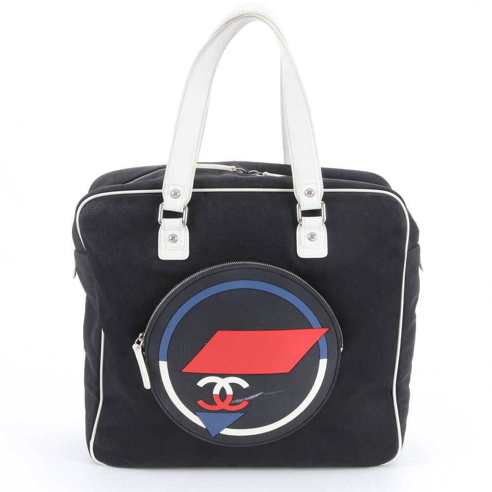 ■極美品 シャネル エアライントート バッグ レザー×キャンバス