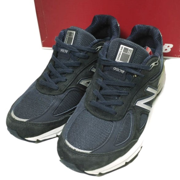 NEW BALANCE ニューバランス アメリカ製 M990NV4 US10D(28cm) NAVY MADE IN USA V4 スニーカー シューズ g24684