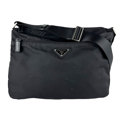 プラダ PRADA ショルダーバッグ ナイロン ブラック ユニセックス【中古】 z10215