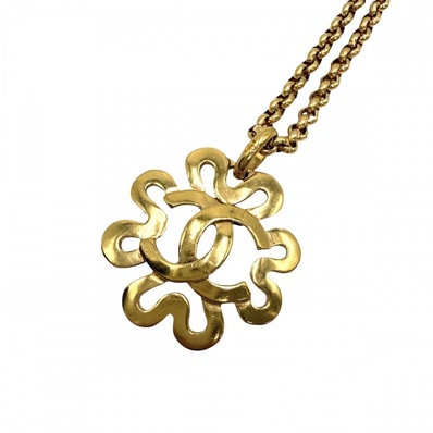 CHANEL シャネル ネックレス ヴィンテージ フラワー ココマーク アクセサリー ゴールド ロングネックレス GP 95P レディース 約50.6g 1995年【中古品】