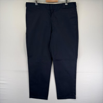 古着 ディッキーズ Dickies パンツ 874 チノパン 大きいサイズ ジッパーフライ センタープレス W40 L32 ネイビー系 メンズ