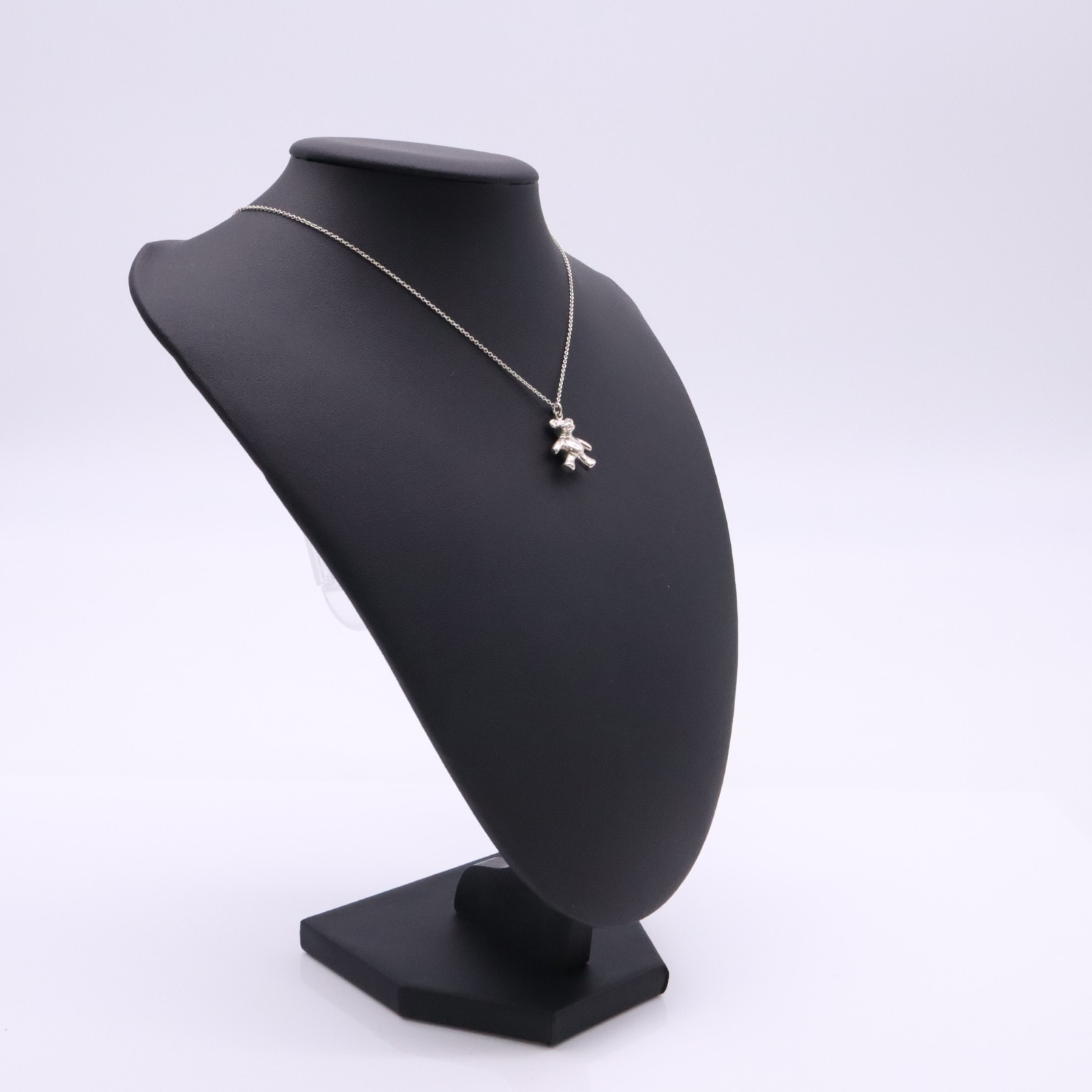 極美品 TIFFANY&Co. ティファニー SV925 テディベア ネックレス - ネックレス シルバー シルバー レディース
