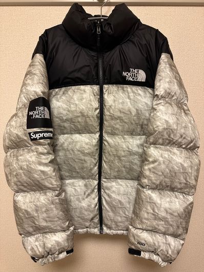 Supreme x The North Face Nuptse Jacket "White Paper Print"