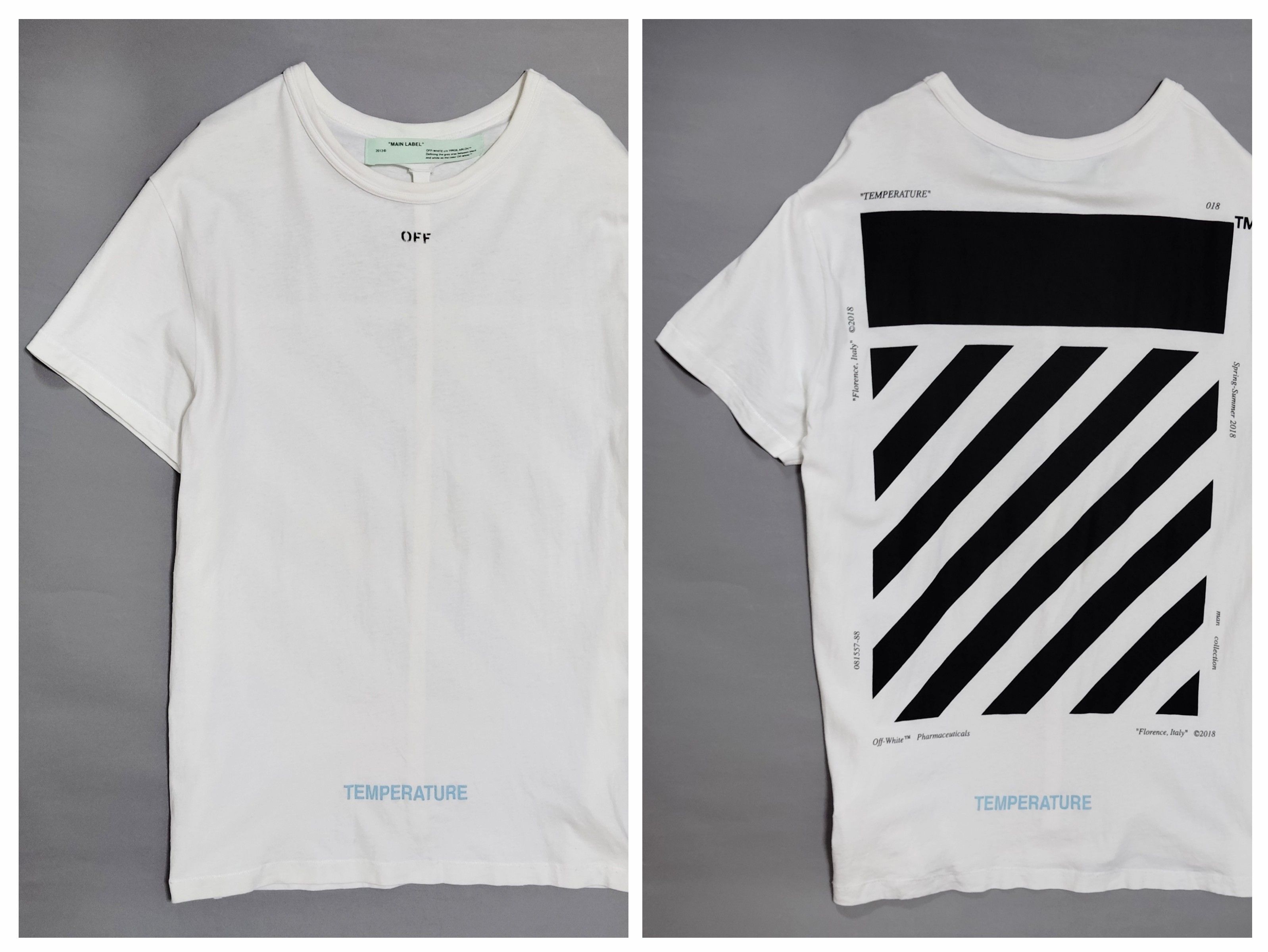 オフホワイト バック プリント Tシャツ