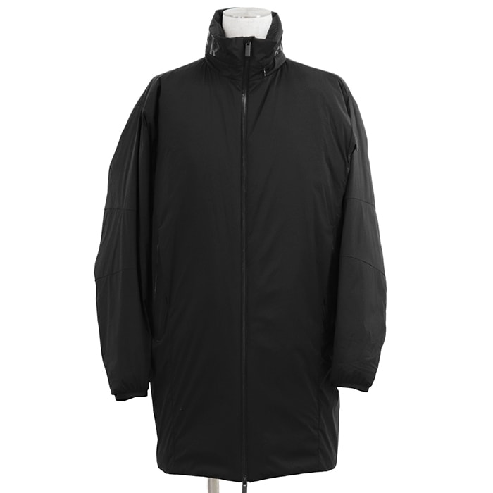 【美品】MONCLER モンクレール ダウンジャケット サイズ 1 メンズ スタンドカラー ロゴ コート アウター ブラック 黒 ルーマニア製