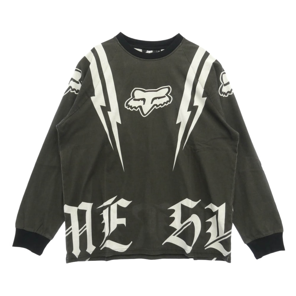 Supreme シュプリーム 25AW FOX RACING L/S TOP フォックスレーシング ロゴプリント 長袖Tシャツ ブラック系 M【極上美品】【中古】