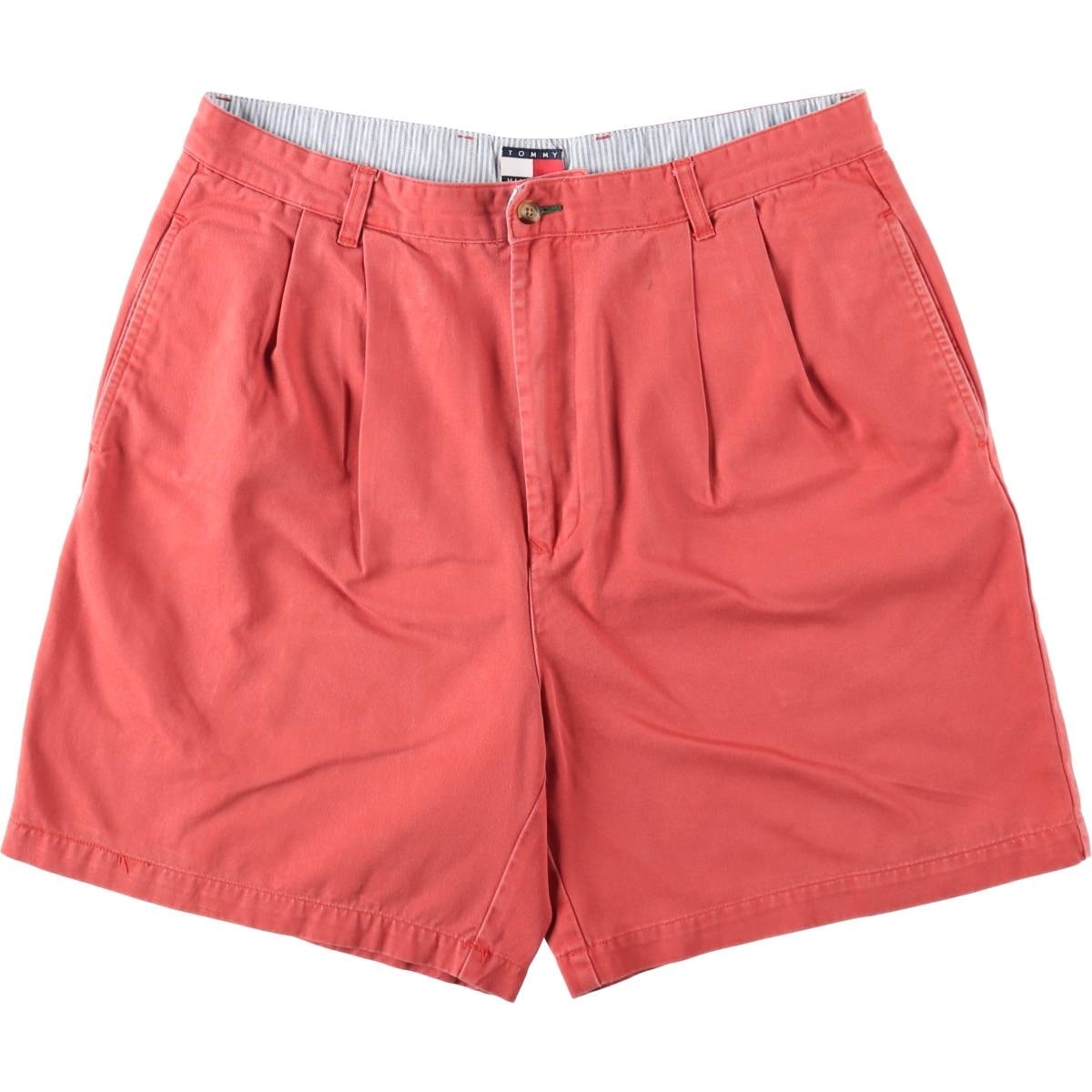 古着 90年代 トミーヒルフィガー TOMMY HILFIGER ツータック チノショーツ ショートパンツ メンズw35相当 ヴィンテージ/eaa648154
