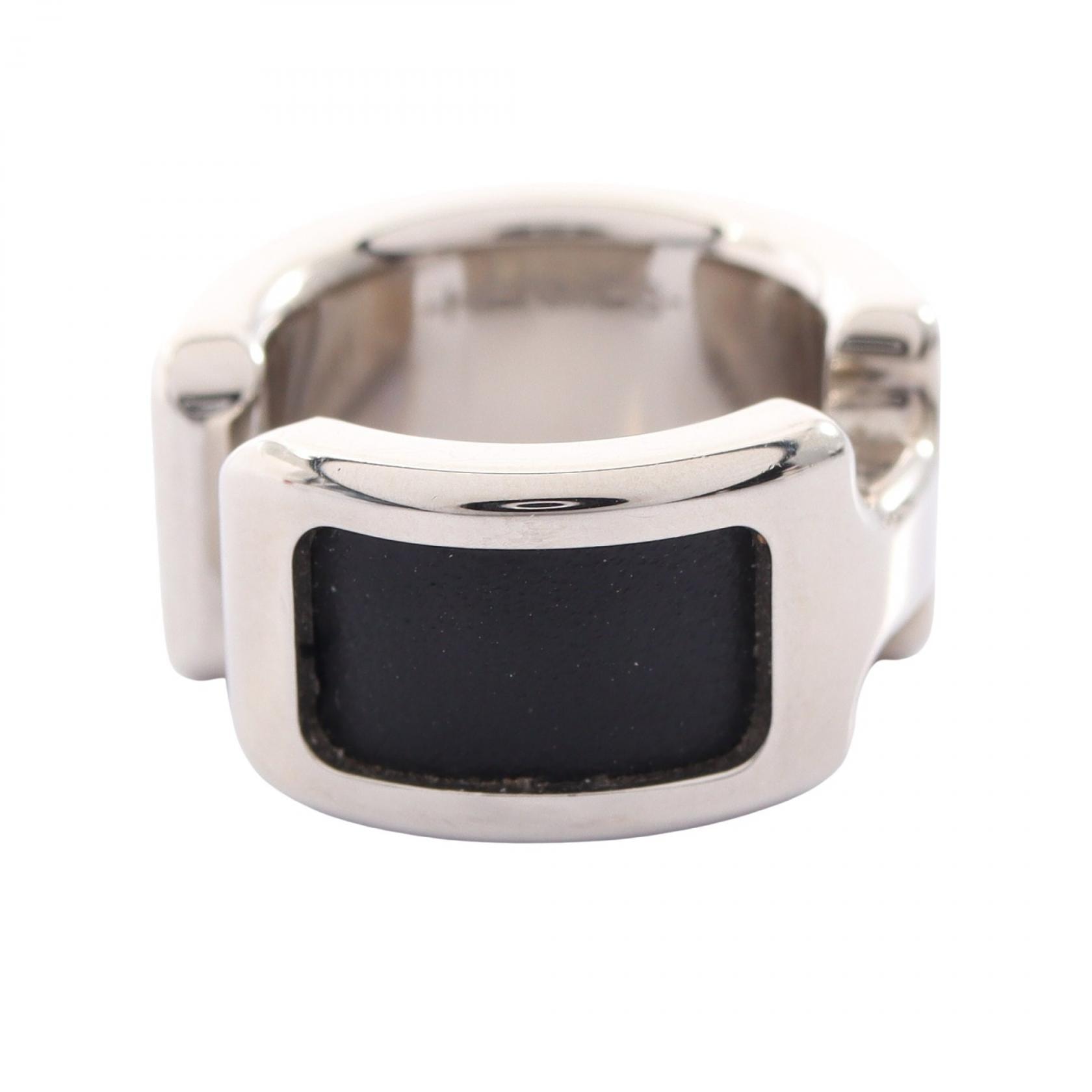 エルメス HERMES オランプPM アクセサリー ステンレススチール レザー メンズ レディース ブラック系 / シルバー系 【中古】