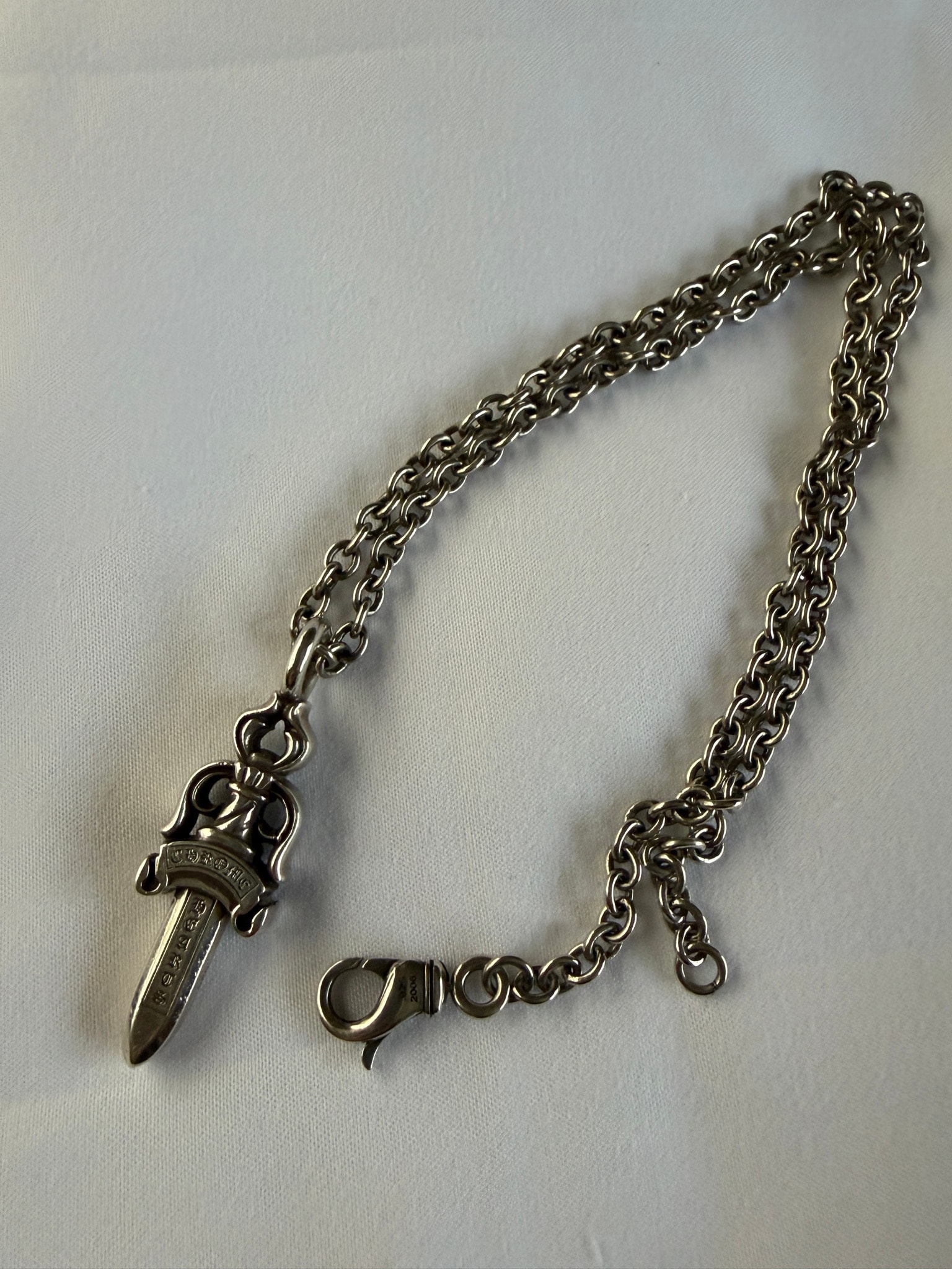 Chrome Hearts Double Dagger Pendant "Silver"