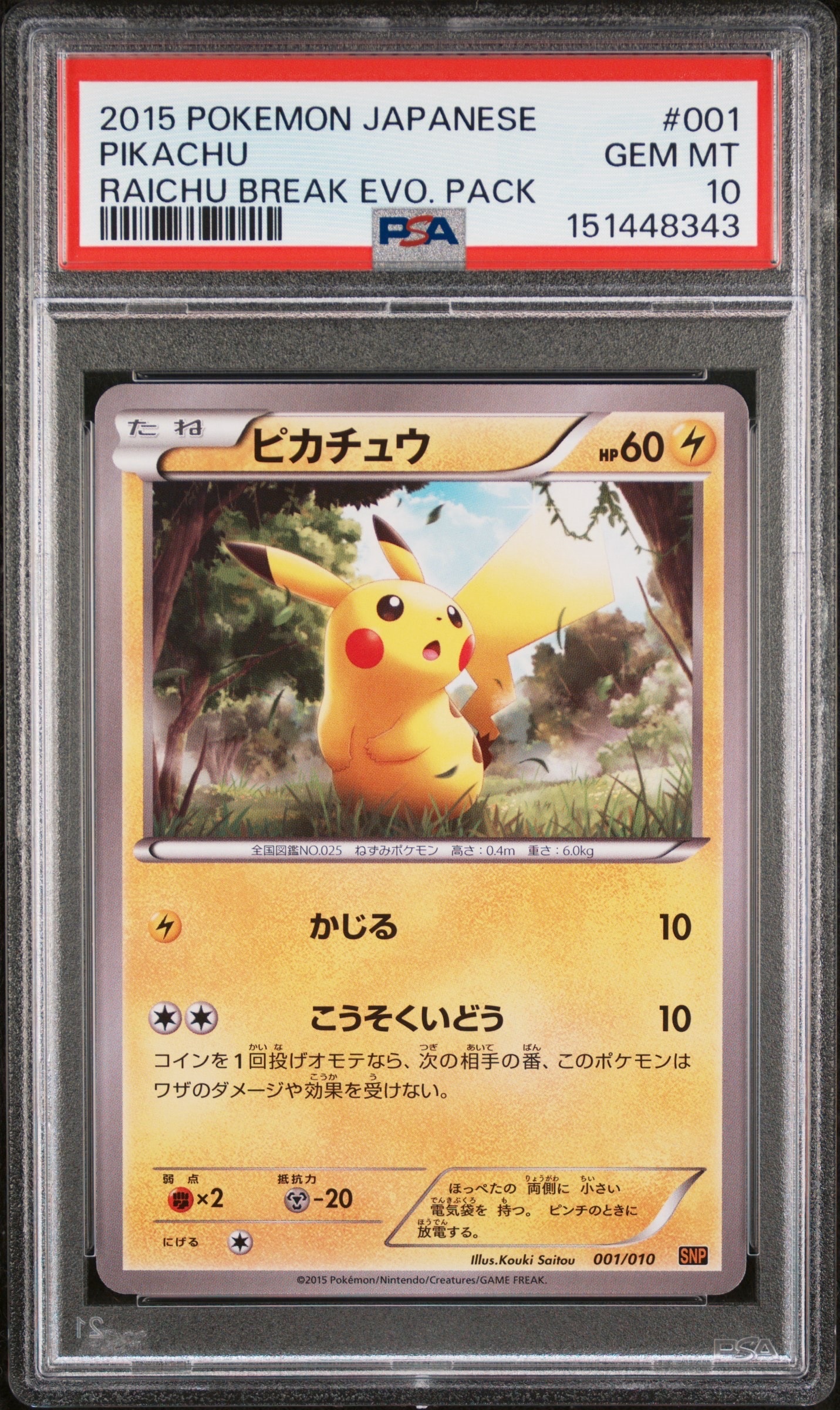 ピカチュウ [SNP-R 001/010](BREAK進化パック「ライチュウBREAK」)の