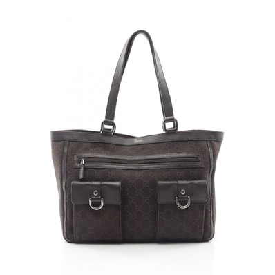 グッチ GUCCI アビー GG柄 トートバッグ バッグ キャンバス レザー レディース ブラウン系 268639 【中古】