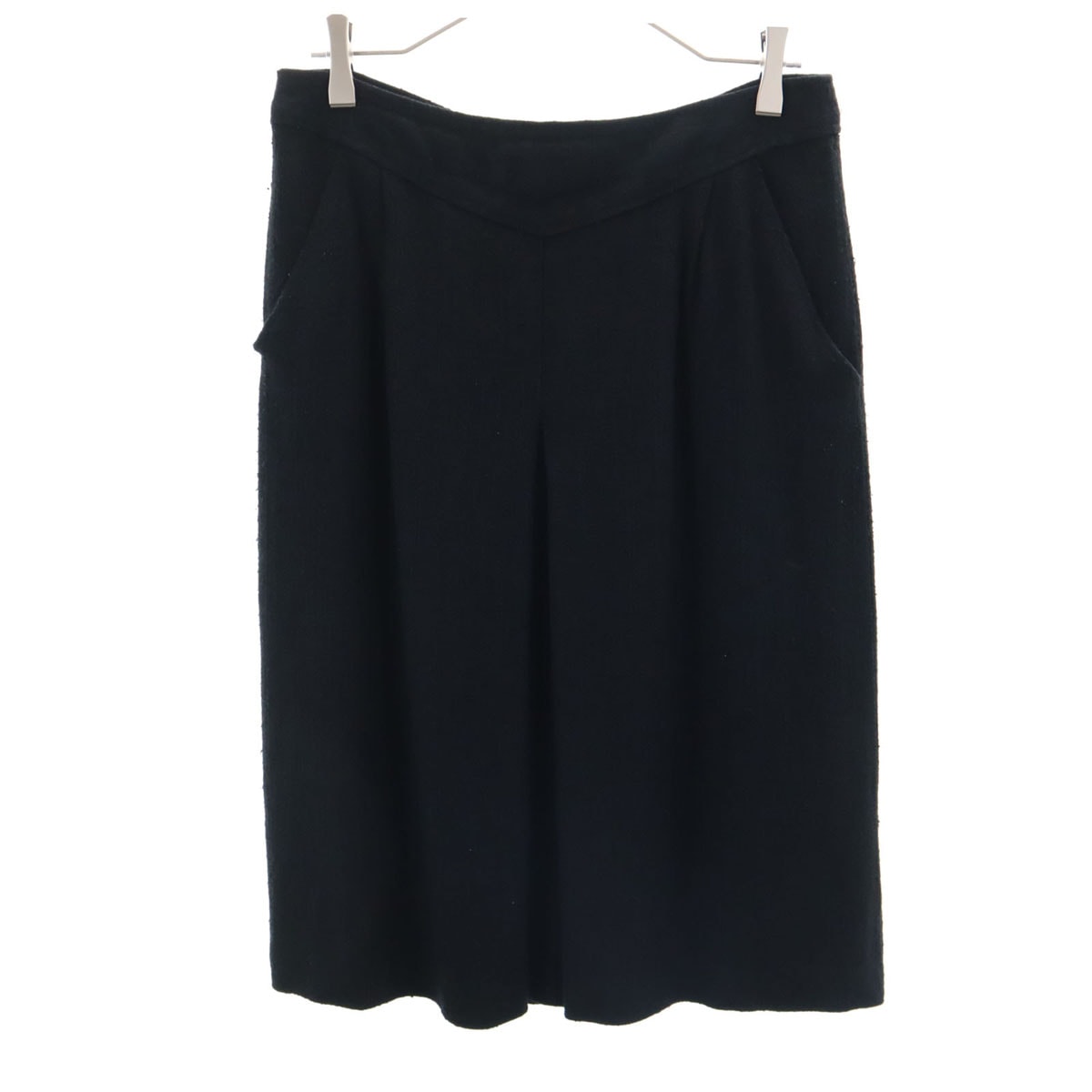 Christian Dior PRET-A-PORTER クリスチャンディオール プレタポルテ 90s オールド ツイード 膝丈スカート LL ブラック