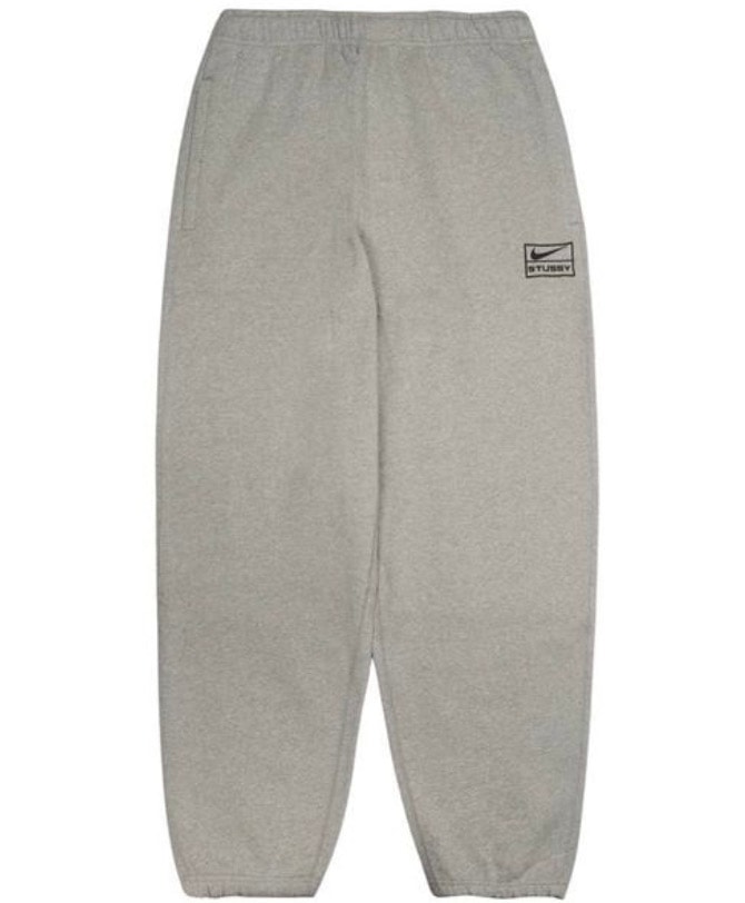 Stussy x Nike Fleece Pants (US Size) "Grey" DO9340-063
