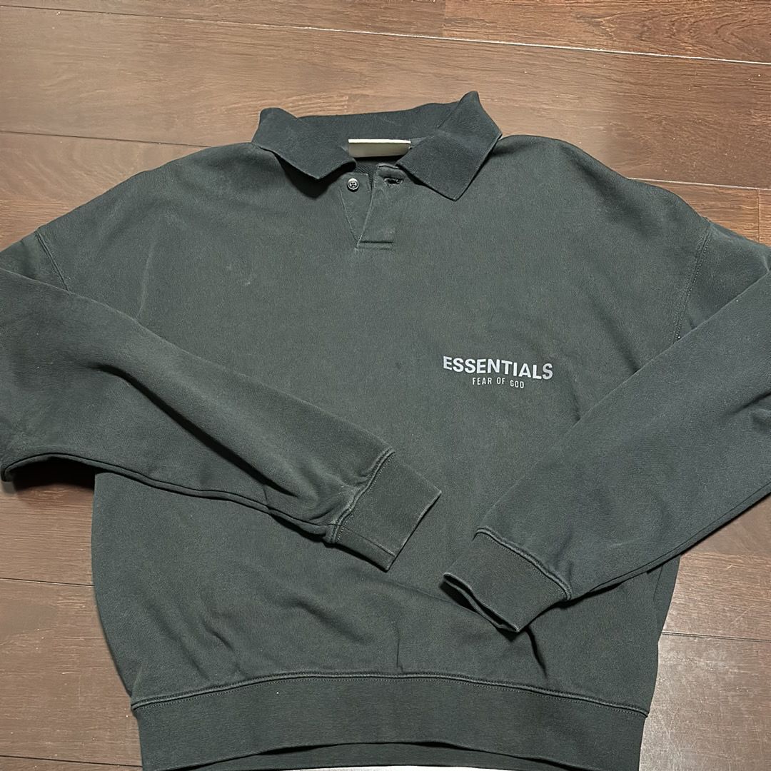 FEAR OF GOD ESSENTIALS Long Sleeve French Terry Polo "Stretch Limo"
