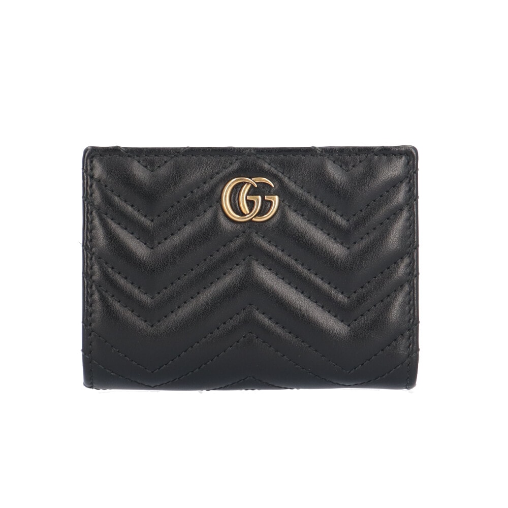 グッチ GGマーモント 二つ折り財布 レザー 773427 レディース GUCCI  中古
