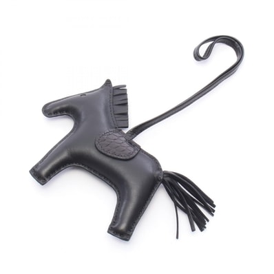 エルメス HERMES ロデオMM タッチ ソーブラック チャーム アクセサリー アニョーミロ / アリゲーターマット アニョーミロ Y刻印(2020年製造) レディース ブラック系 【中古】