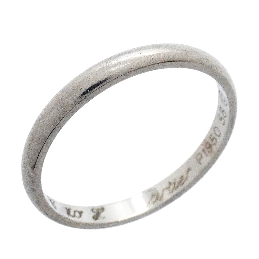 【6jhb0121】カルティエ リング クラシック Pt950 プラチナ #58【中古】メンズ