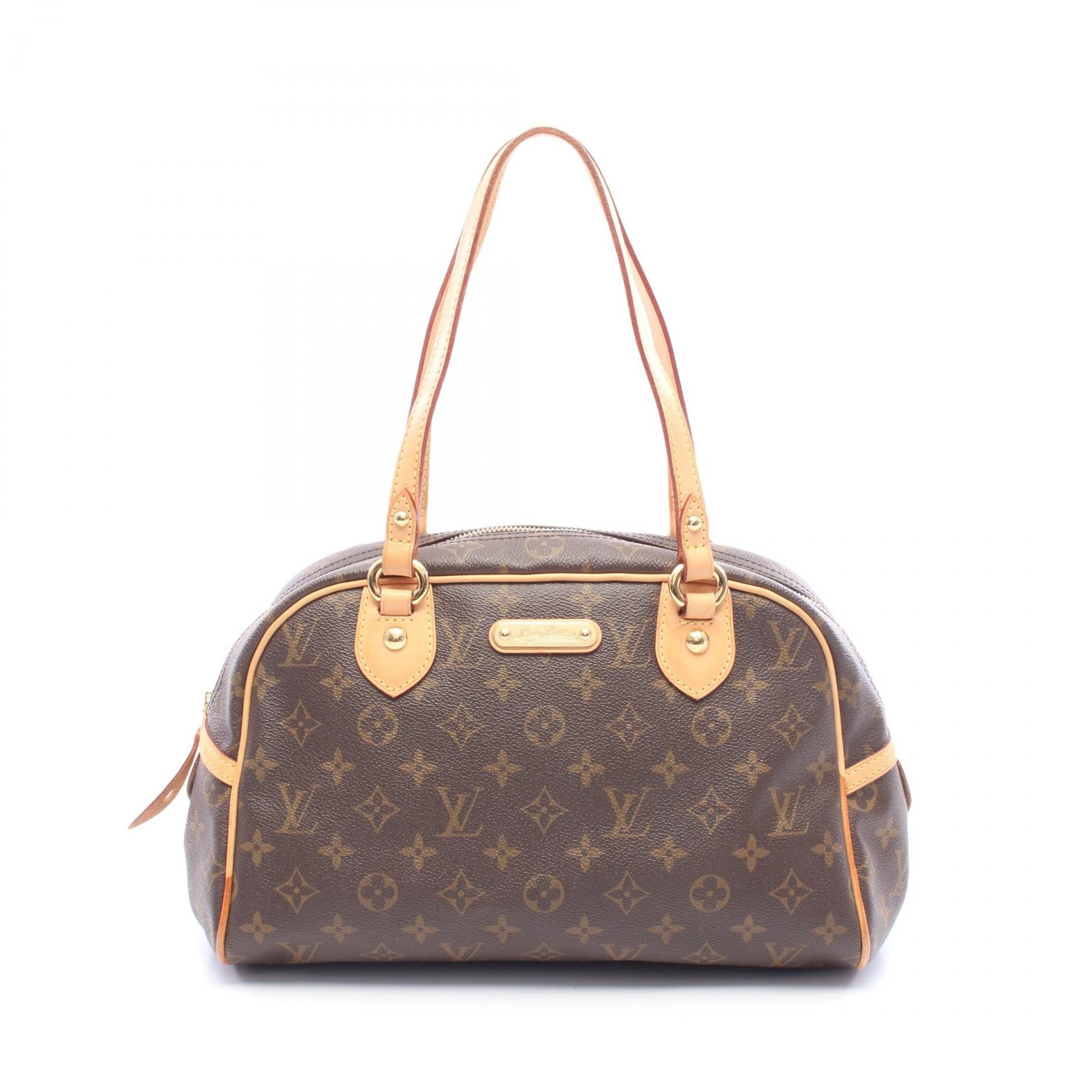 ルイ・ヴィトン LOUIS VUITTON モントルグイユPM ショルダーバッグ バッグ PVCコーティングキャンバス レザー モノグラム レディース ブラウン系 M95565 【中古】