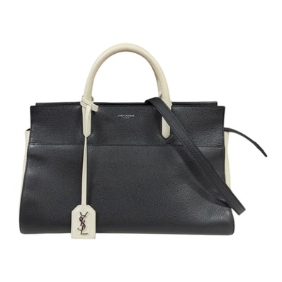 サンローラン カバ リヴ ゴーシュ ショルダーバッグ レザー 436620 ブラック レディース SAINT LAURENT 中古
