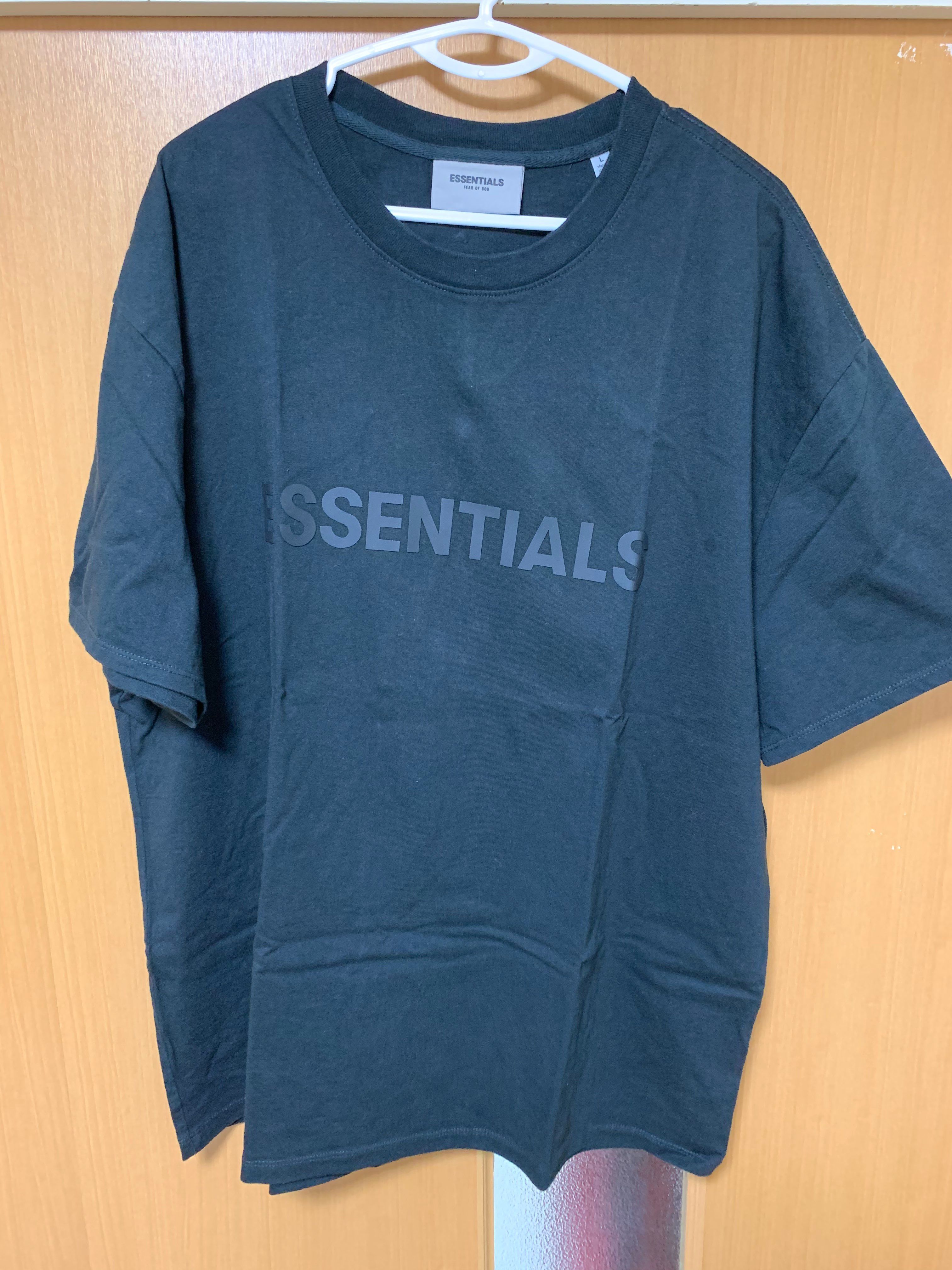 FEAR OF GOD ESSENTIALS 3D Silicon Applique Boxy T-Shirt "Black"