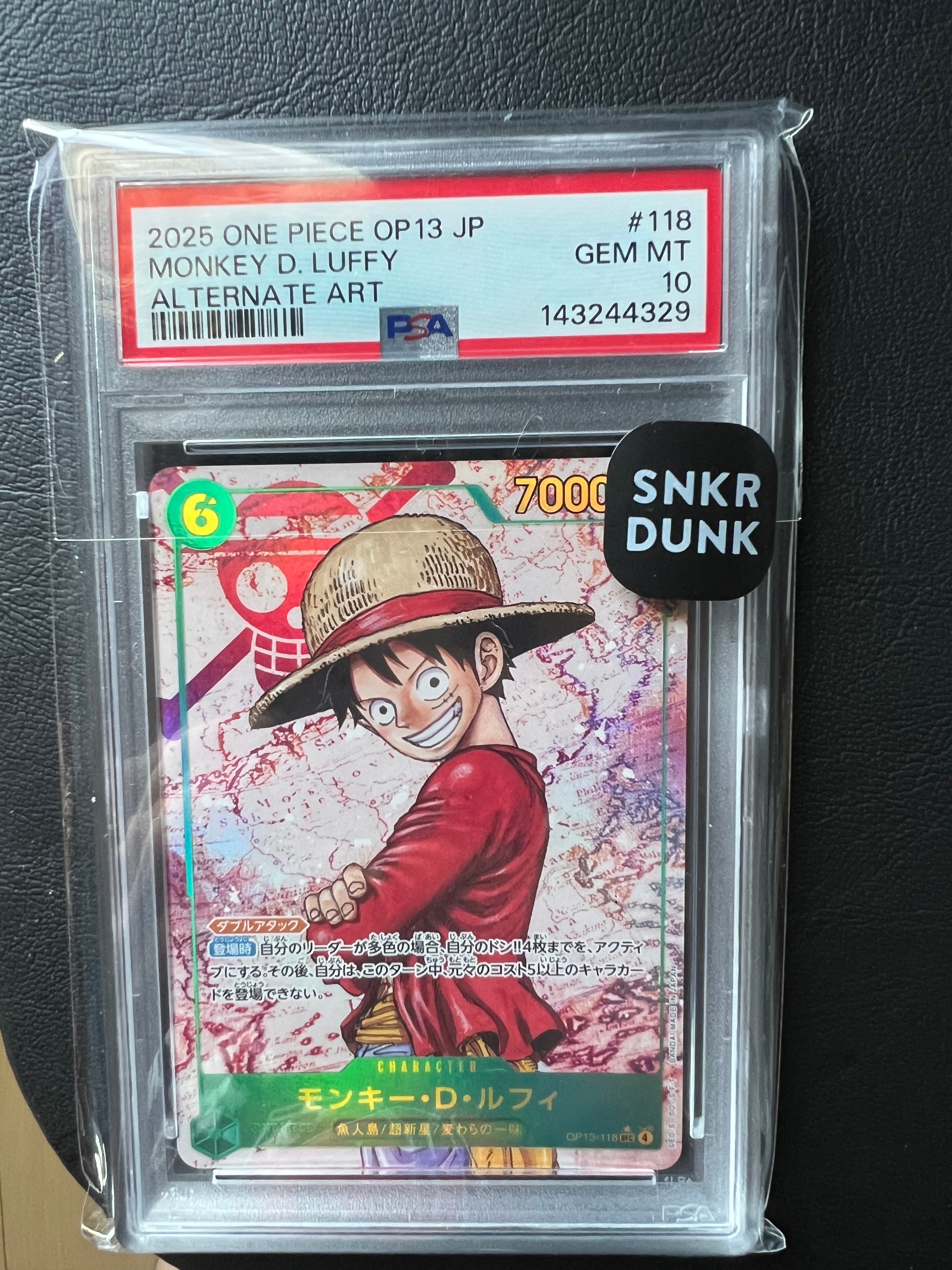 PSA10】モンキー・D・ルフィ SEC-P [OP13-118](ブースターパック