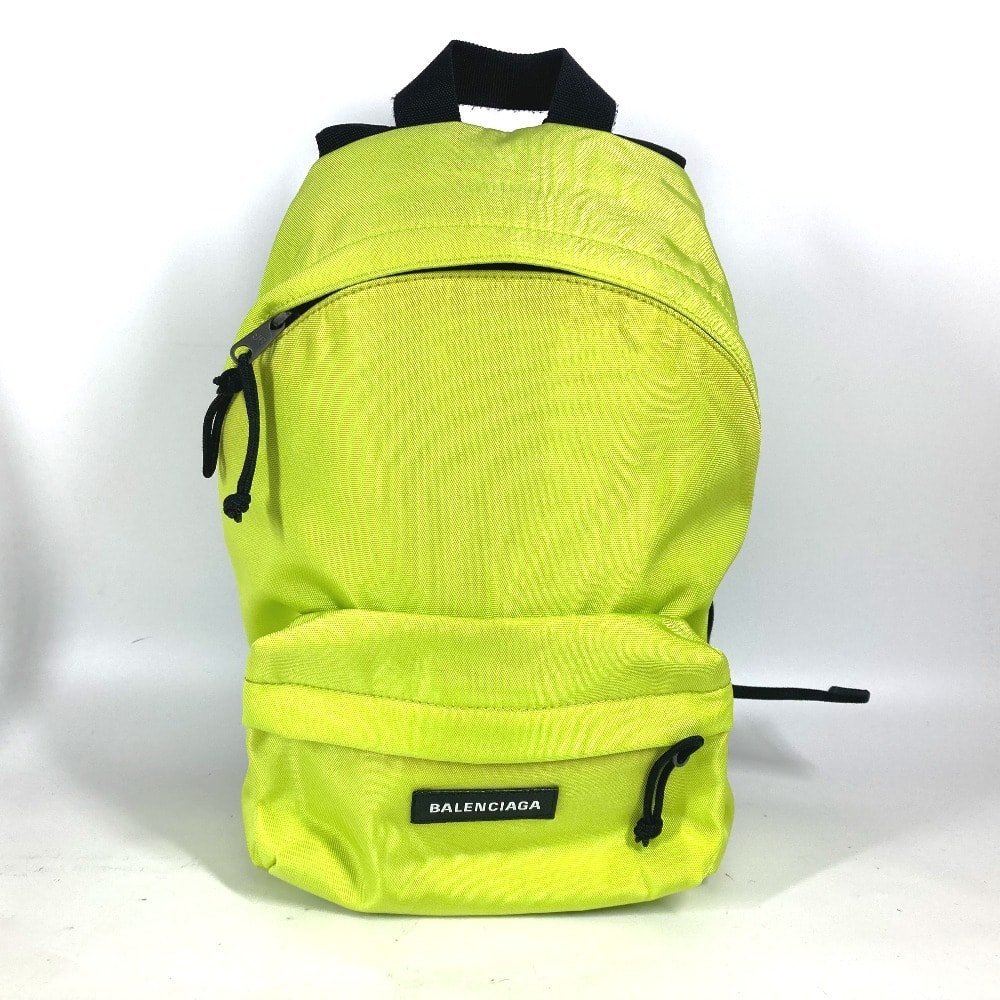 バレンシアガ BALENCIAGA エクスプローラー ロゴ 558163 カバン バックパック リュックサック ナイロンキャンバス イエロー