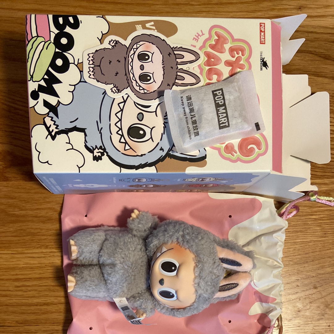 POP MART THE MONSTERS (LABUBU) Exciting Macaron Plush Series SESAME BEAN