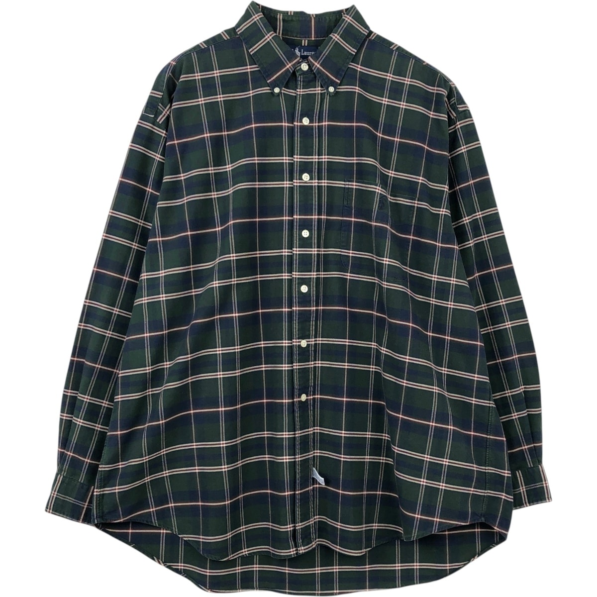 古着 ラルフローレン Ralph Lauren BIG SHIRT 長袖 ボタンダウンチェックシャツ メンズXL相当/eaa650144