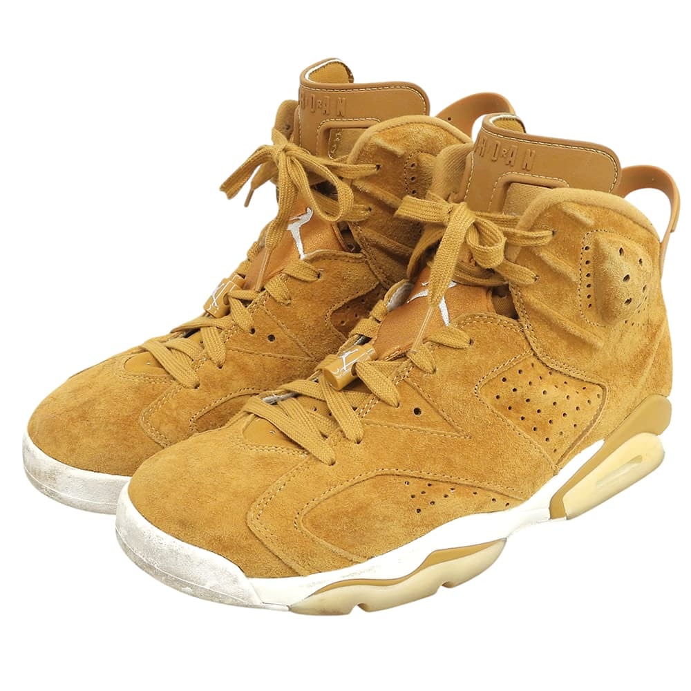 ナイキ Air Jordan 6 Retro Wheat ハイカット スニーカー シューズ メンズ ライトブラウン 28.5cm 384664-705 10.5(US)