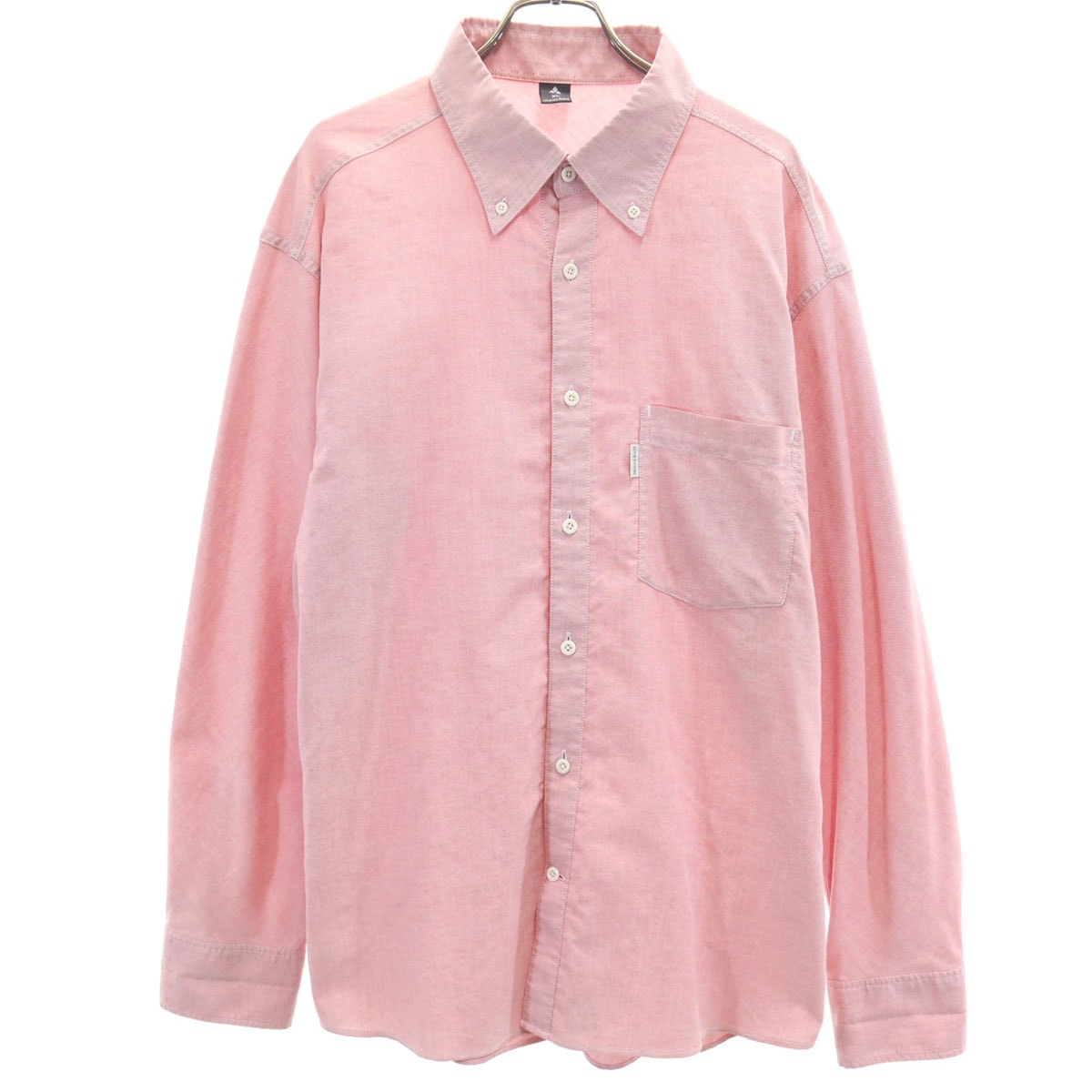 mont-bell モンベル 長袖 コアスパン オックスフォード ボタンダウンシャツ XL レッド アウトドア