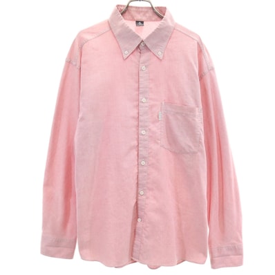 mont-bell モンベル 長袖 コアスパン オックスフォード ボタンダウンシャツ XL レッド アウトドア