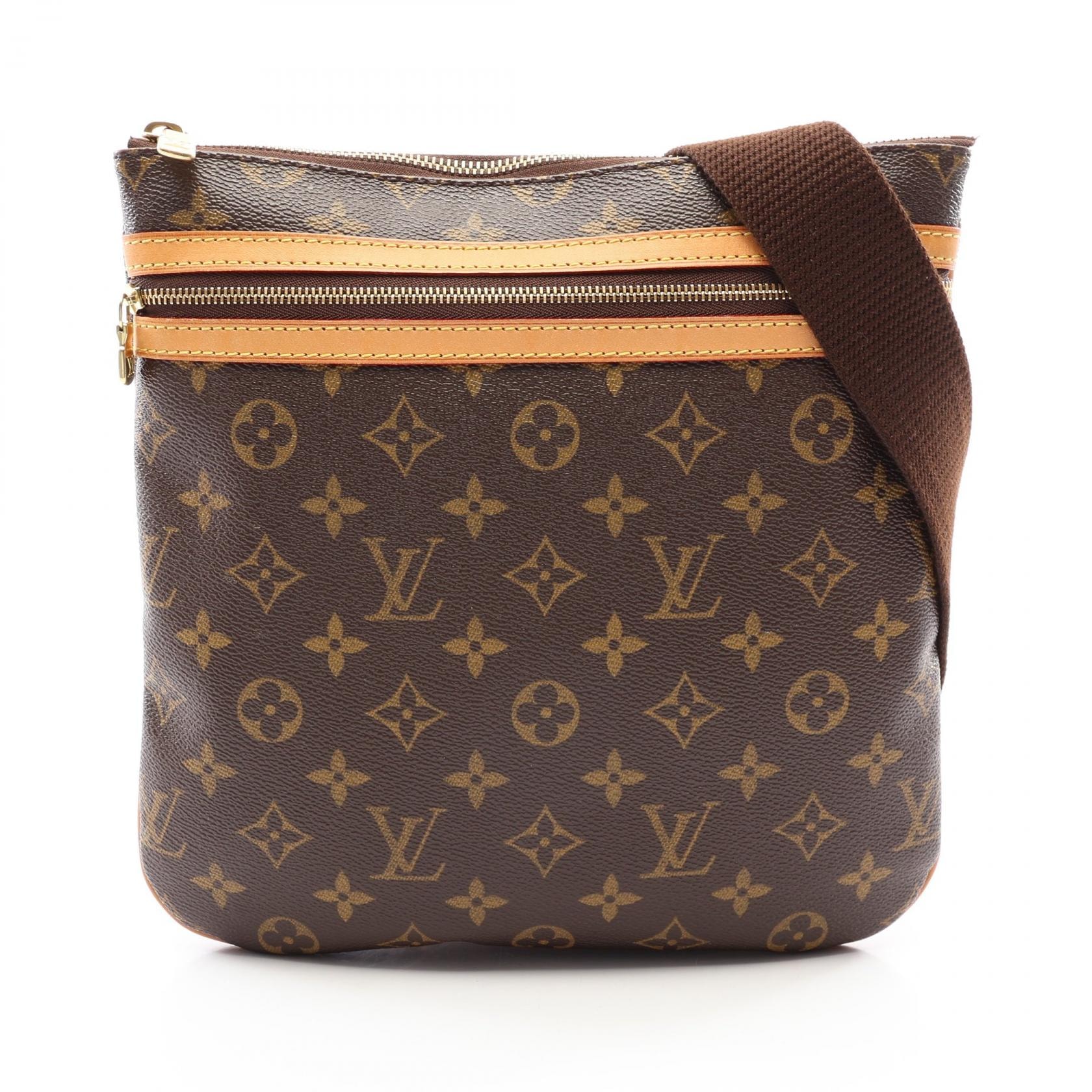 ルイ・ヴィトン LOUIS VUITTON ポシェットボスフォール ショルダーバッグ バッグ PVCコーティングキャンバス レザー モノグラム レディース ブラウン系 M40044 【中古】