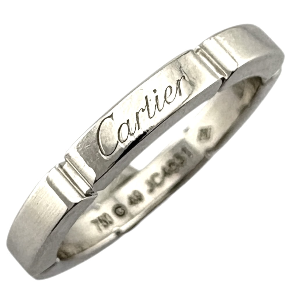 カルティエ マイヨンパンテール リング 指輪 8.5号 18金 K18ホワイトゴールド レディース CARTIER  中古