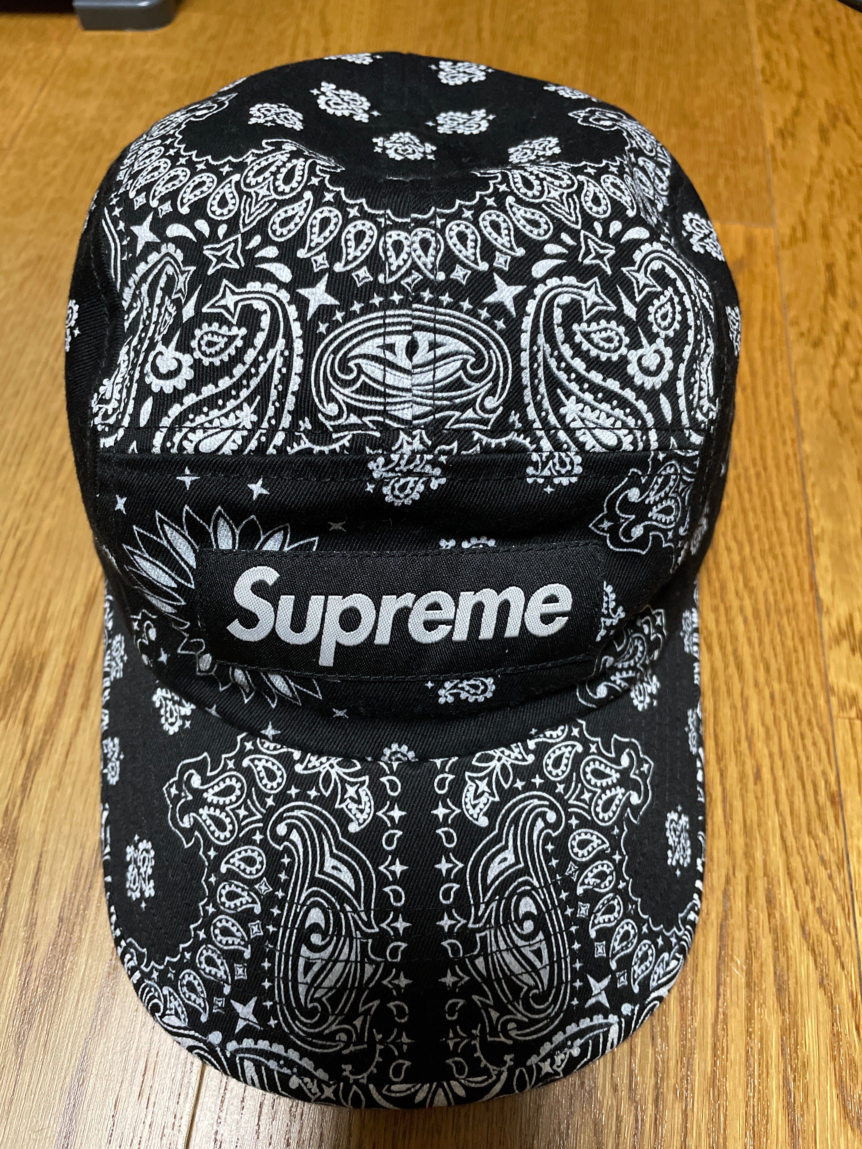 Supreme Bandana Camp Cap "Black"