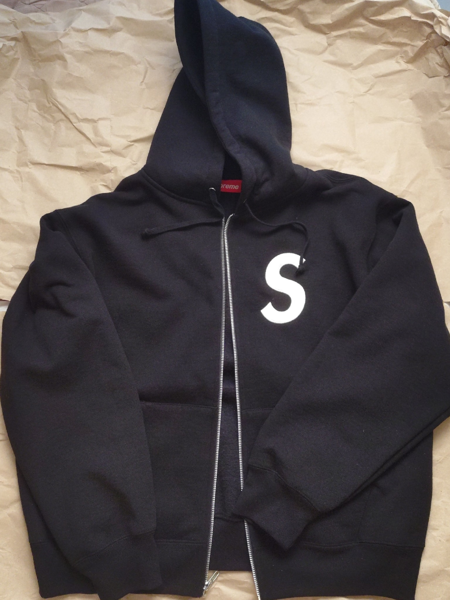 Supreme S Logo Zip Up Hooded Sweatshirt (25FW) "Black"
