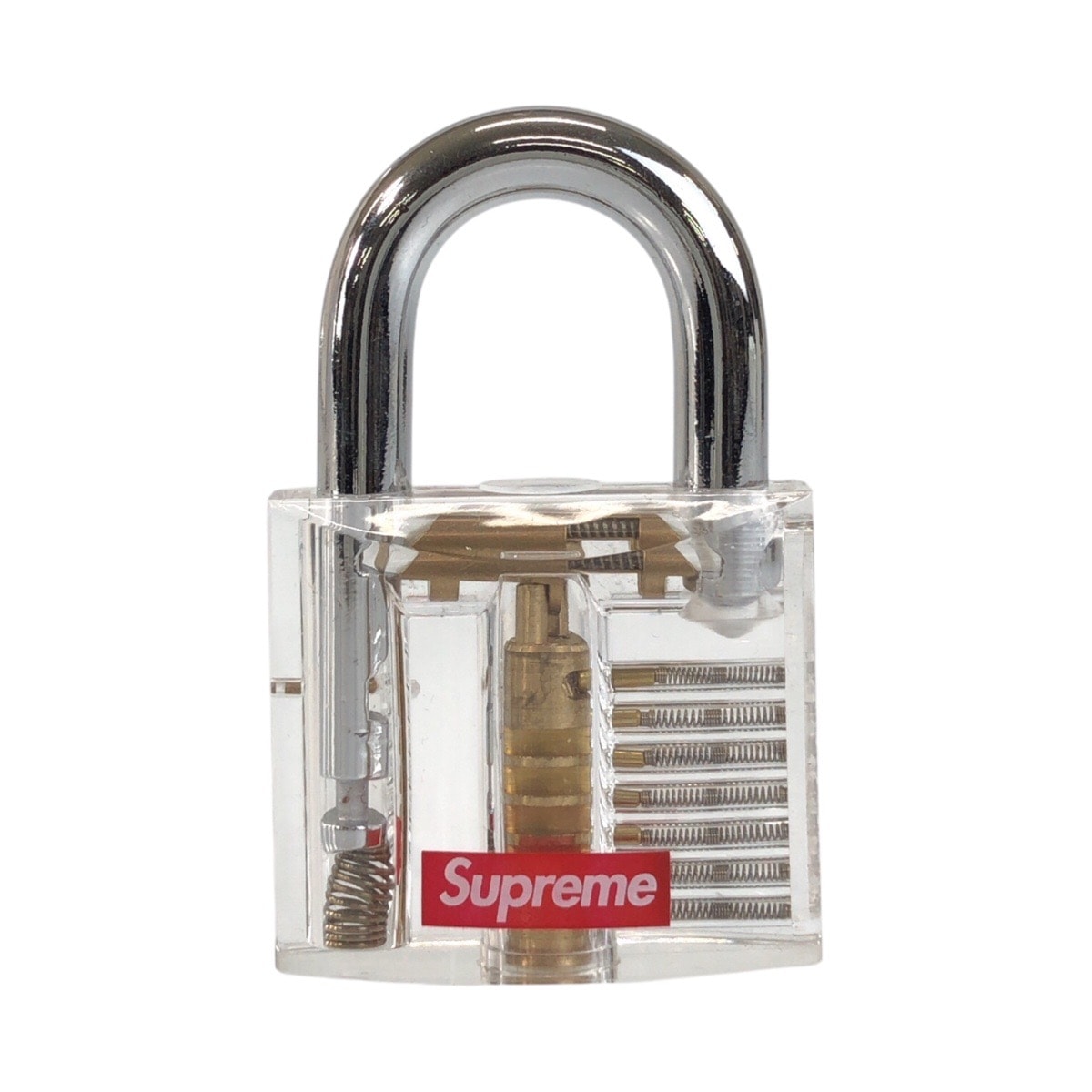 超美品 Supreme シュプリーム トランスペアレントロック クリア プラスチック メタル/ 南京錠 鍵 603051 【中古】
