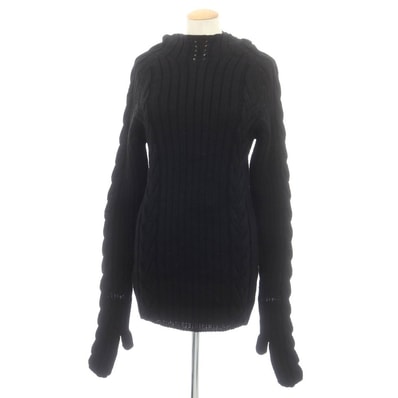 【中古】ジュンヤワタナベ JUNYA WATANABE 2024年秋冬 ウール ニットパーカー チャコールグレー【サイズM】【レディース】