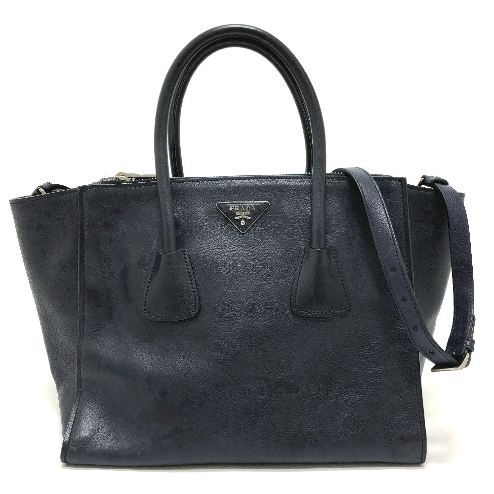 プラダ PRADA ヴィッテロダイノ B2625M カバン 2WAY トートバッグ 斜め掛け ハンドバッグ レザー ブルー