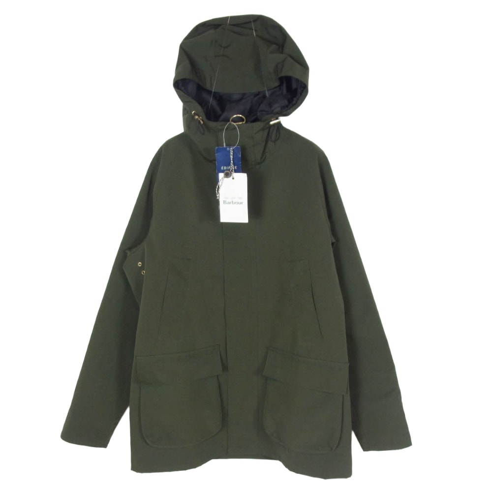 Barbour バブアー ジャケット MCA0635SG × EDIFICE エディフィス 別注 EX HOODED BEDALE SL 2LAYER フーデッド ビデイル SL ノンワックス2レイヤー ジャケット カーキ系 36【中古】