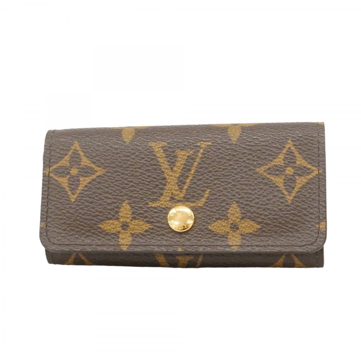 【6dc2458】ルイヴィトン キーケース モノグラムフルリ ミュルティクレ4 M60238 ローズ【中古】レディース