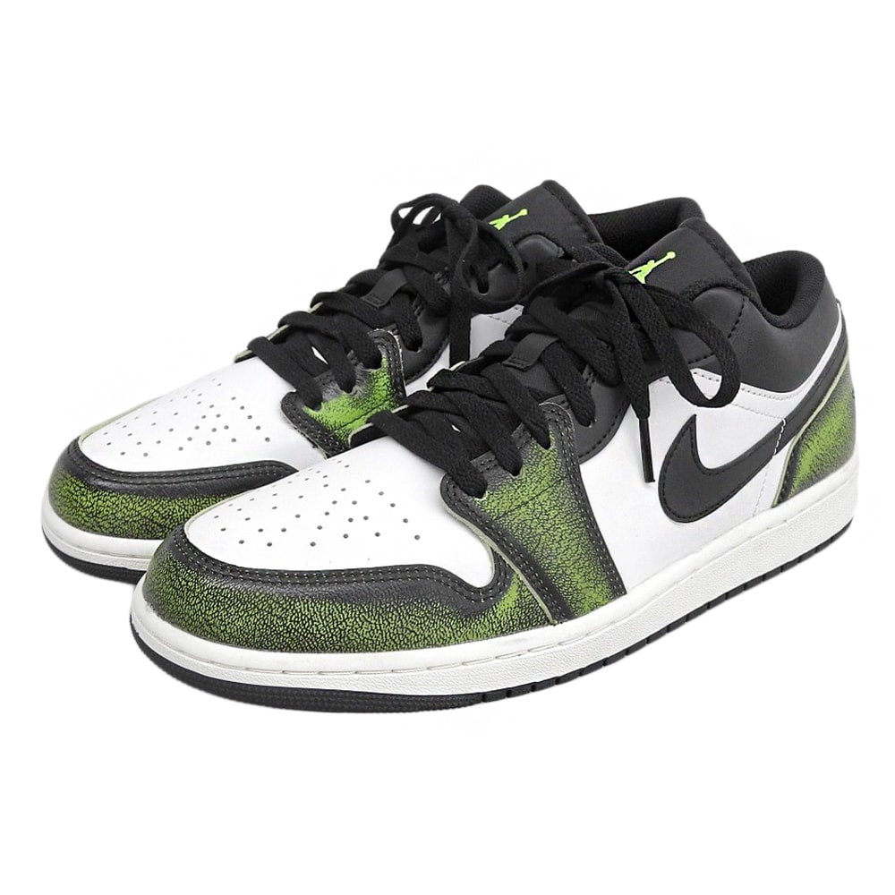 ナイキ 未使用 Air Jordan 1 Low Wear Away シューズ メンズ ホワイト/ブラック/グリーン 28.5cm 28.5