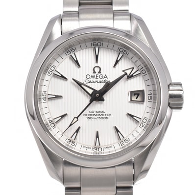 オメガ OMEGA 231.10.30.20.02.001 シーマスター ホワイト 自動巻き レディース 美品 保証書付き 腕時計 L#151011