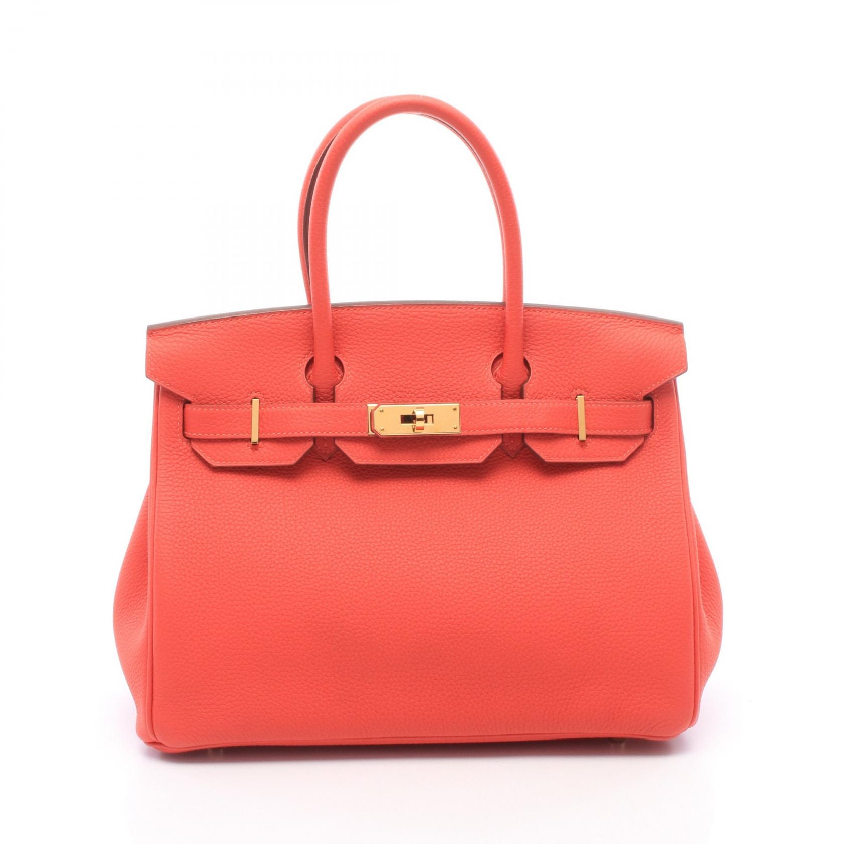 エルメス HERMES バーキン30 ハンドバッグ バッグ レザー トゴ トゴ ブーゲンビリア C刻印(2018年製造) レディース レッド系 027633CC 【中古】